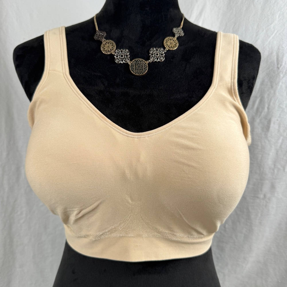 Women's Shapermint Essentials Wireless Full Coverage Bra 2XL Beige 10022